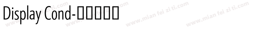 Display Cond字体转换